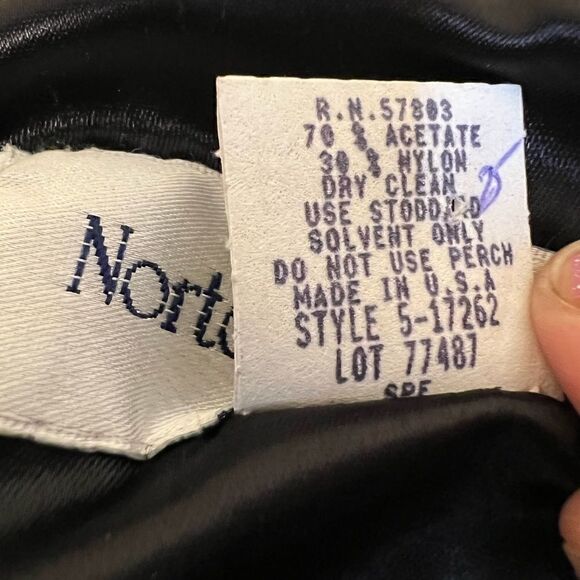 Vintage Norton McNaughton Black Floral Velvet Metallic Brocade Blazer Size 6 - Picture 7 of 10